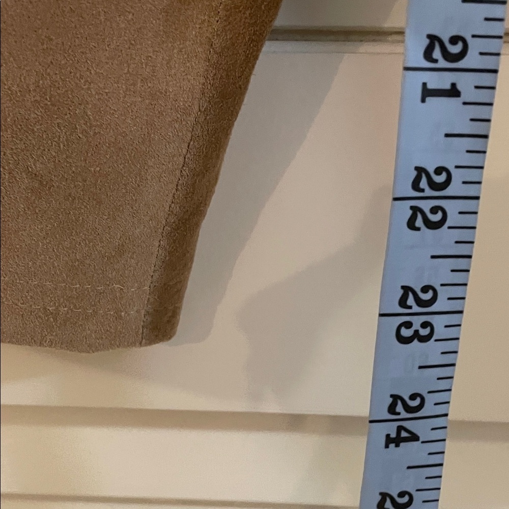 Lauren Ralph Lauren Tan Soft Suede High Waisted Vintage Pants - Picture 3 of 13